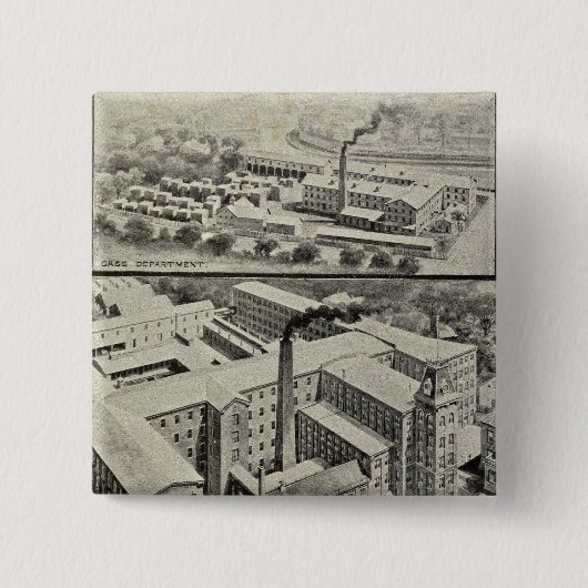 Badge Carré 5 Cm Waterbury Clock (Devant)