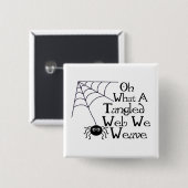 Badge Carré 5 Cm Web spider embrouillé (Devant & derrière)