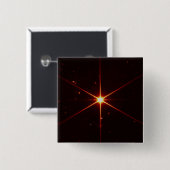 Badge Carré 5 Cm Webb Space Telescope, A Starry Guide to Alignement (Devant & derrière)