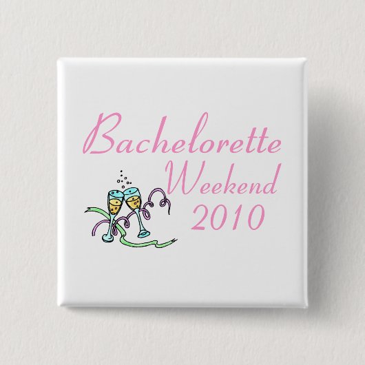 Badge Carré 5 Cm Week-end 2010 de Bachelorette (Devant)