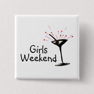 Badge Carré 5 Cm Week-end de filles