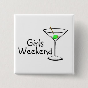 Badge Carré 5 Cm Week-end Martini de filles
