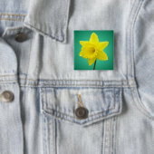 Badge Carré 5 Cm Welsh Daffodil - IV - Square (En situation)