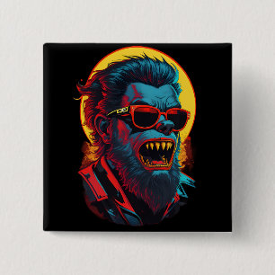 Badge Carré 5 Cm Werewolves Zombie