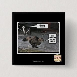 Badge Carré 5 Cm whassup, George ?