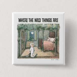 Badge Carré 5 Cm Where The Wild Things Are   Scène 3