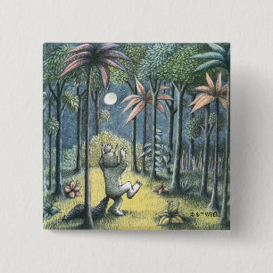 Badge Carré 5 Cm Where The Wild Things Are   Scène 6