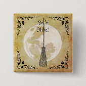 Badge Carré 5 Cm Whimsical Witchy Full Moon (Devant)