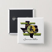 Badge Carré 5 Cm Wicked Witch of the Wild West (Devant & derrière)