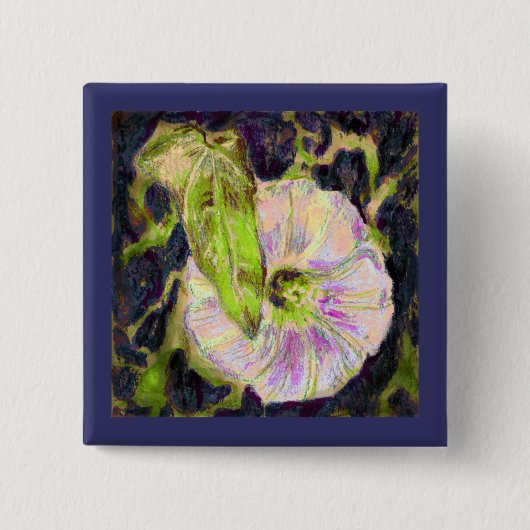 Badge Carré 5 Cm Wild Morning Glory par Alexandra Cook (Devant)