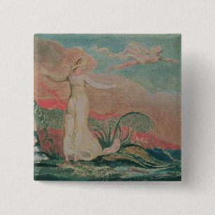 Badge Carré 5 Cm William Blake   le livre de Thel ; Plat 4 Thel