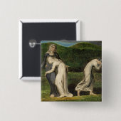 Badge Carré 5 Cm William Blake | Naomi suppliant Ruth et Orpah à (Devant & derrière)