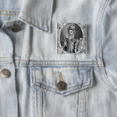 Badge Carré 5 Cm William le conquérant, 1618 (En situation)