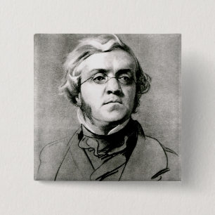 Badge Carré 5 Cm William Makepeace Thackeray