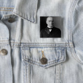 Badge Carré 5 Cm William McKinley (En situation)
