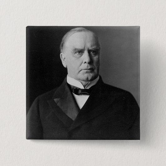 Badge Carré 5 Cm William McKinley (Devant)
