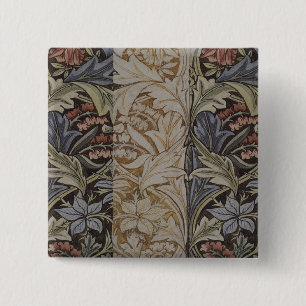 Badge Carré 5 Cm William Morris Bluebell Tapestry Design