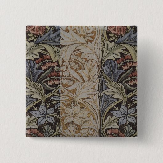 Badge Carré 5 Cm William Morris Bluebell Tapestry Design (Devant)