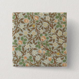 Badge Carré 5 Cm William Morris Clover Fleur botanique