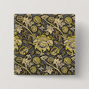Badge Carré 5 Cm William Morris Wey Fond d'écran Floral