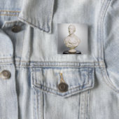 Badge Carré 5 Cm William Pitt (les 1759-1806) 1807 plus jeune (En situation)