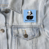 Badge Carré 5 Cm William Shakespeare POURRA Tshirts (En situation)
