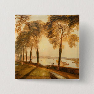 Badge Carré 5 Cm William Turner - Mortlake Terrace