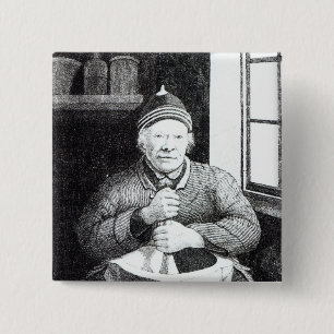Badge Carré 5 Cm William Wilson, généralement appelé Mortar Will