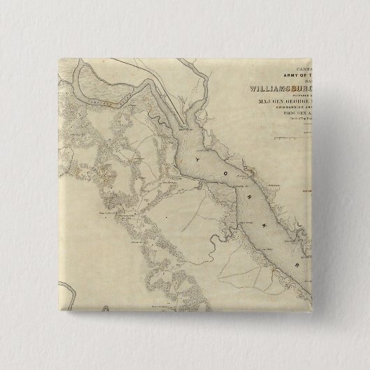 Badge Carré 5 Cm Williamsburg à la Maison Blanche (Devant)