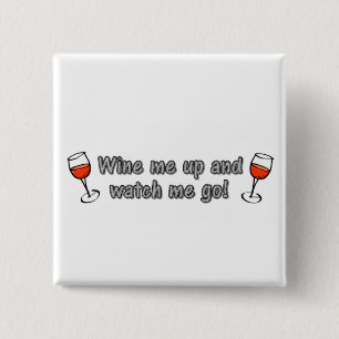 Badge Carré 5 Cm Wine je et m'observe aller !