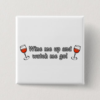 Badge Carré 5 Cm Wine je et m'observe aller !