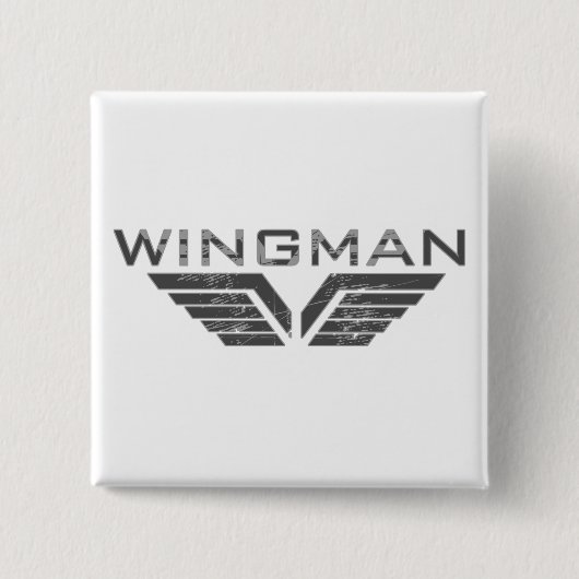 Badge Carré 5 Cm Wingman (Devant)