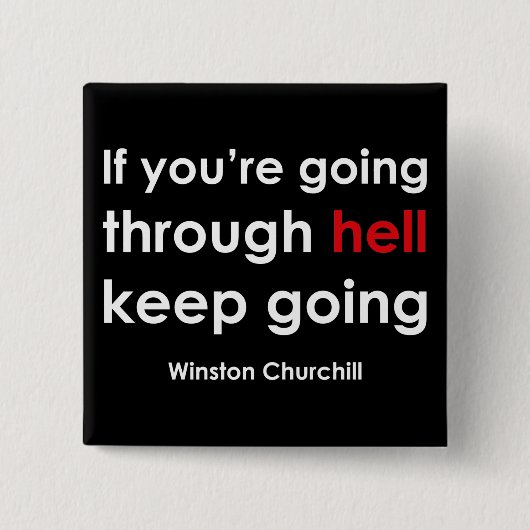 Badge Carré 5 Cm Winston Churchill (Devant)