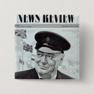 Badge Carré 5 Cm Winston Churchill