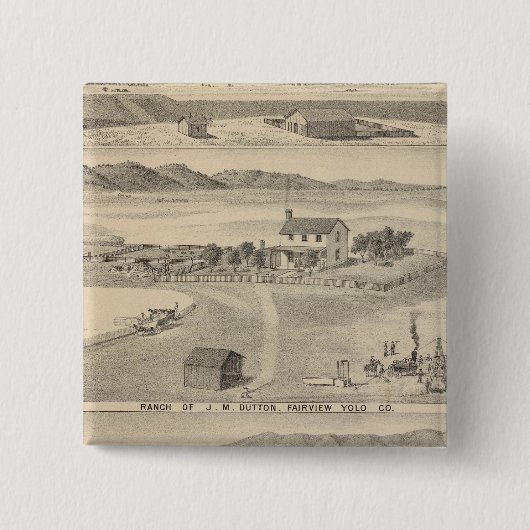 Badge Carré 5 Cm Winters Dutton (Devant)