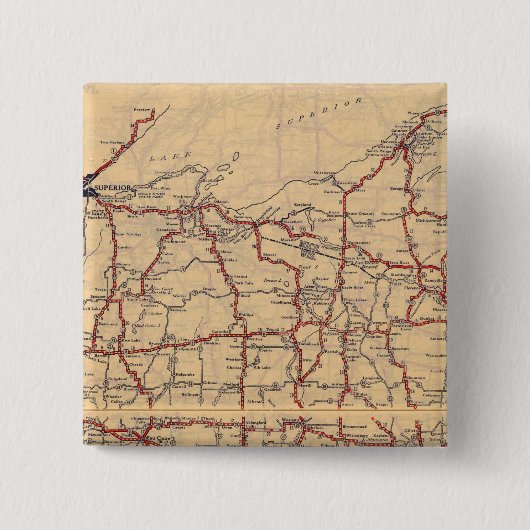 Badge Carré 5 Cm Wisconsin 6 (Devant)