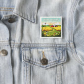 Badge Carré 5 Cm Wisconsin vintage (En situation)