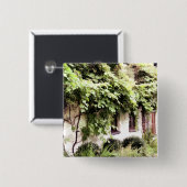 BADGE CARRÉ 5 CM WISTERIA COTTAGE (Devant & derrière)