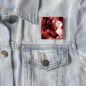Badge Carré 5 Cm Wolf & Moon (En situation)