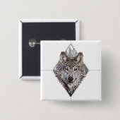 Badge Carré 5 Cm wolf×woods (Devant & derrière)