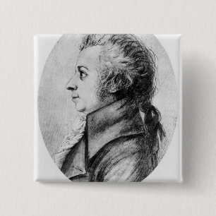 Badge Carré 5 Cm Wolfgang Amadeus Mozart