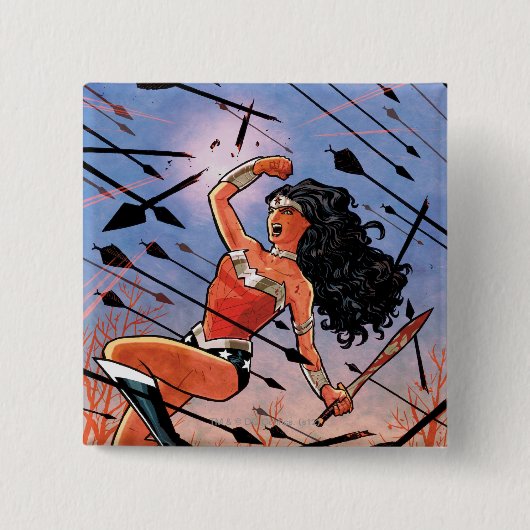 Badge Carré 5 Cm Wonder Woman Couverture #1 (Devant)
