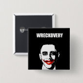 BADGE CARRÉ 5 CM WRECKOVERY (Devant & derrière)