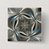 Badge Carré 5 Cm xChrome - Fractal (Devant)