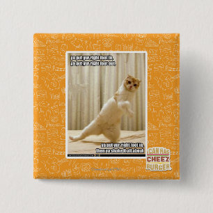 Badge Carré 5 Cm Ya a mis le pied droit de yur dedans, OU mise par