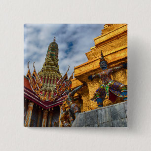 Badge Carré 5 Cm Yaksha at Wat Phra Kaeo