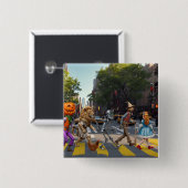 Badge Carré 5 Cm yellow crosswalk (Devant & derrière)