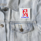 Badge Carré 5 Cm Yo Bama ! 08' étoile (En situation)