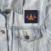 Badge Carré 5 Cm Yoga (En situation)