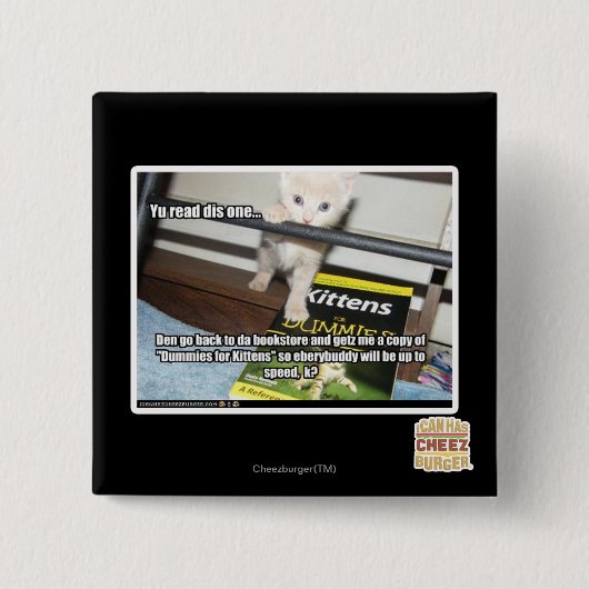 Badge Carré 5 Cm Yu DIS rouge un. (Devant)